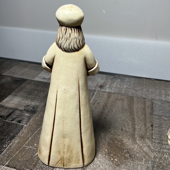 Vintage Japan Hand Made Wise Men 3 Pc Figurine Set Nativity White Gold 1960s - Picture 7 of 9